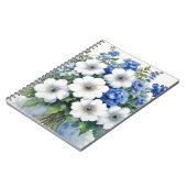 花の束エレガント水色 ノートブック (左側)