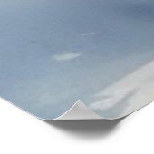 花の束エレガント水色 ポスター (角)