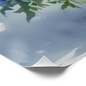 花の束エレガント水色 ポスター (コーナー)