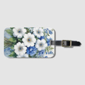 花の束エレガント水色 ラゲッジタグ (正面横)