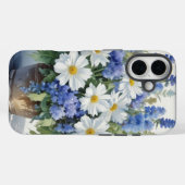 花の束エレガント水色 Case-Mate iPhoneケース (裏面 (横))