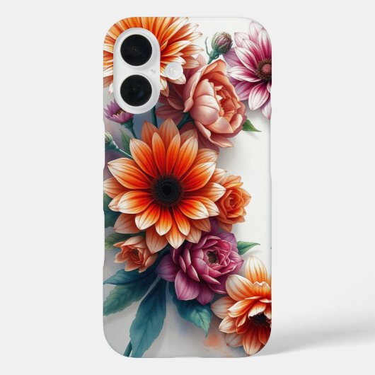 花の束エレガント水色 Case-Mate iPhoneケース (裏面)