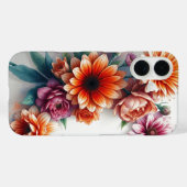 花の束エレガント水色 Case-Mate iPhoneケース (裏面 (横))