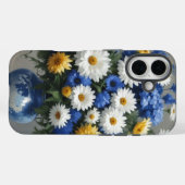 花の束エレガント水色 Case-Mate iPhoneケース (裏面 (横))