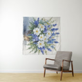 花の束 エレガントな水彩画 タペストリー (インサイチュ(横))