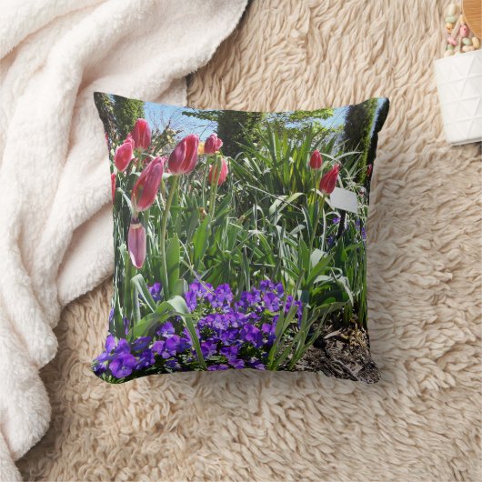 花の枕 クッション (ブランケット)