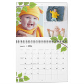 花の果実と緑のフォトコラージュ カレンダー (3月 2026)