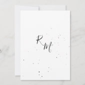 花の枝とインクのしずく Save the Date 招待状 (裏面)