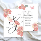 花の枝の結婚式 招待状