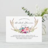 花の枝角のbohoのシャワーの招待状 招待状 (スタンド正面)