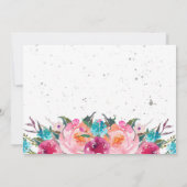 花の枝角のbohoのシャワーの招待状 招待状 (裏面)