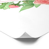 花の枠のポスターのカスタム名前 ポスター (角)