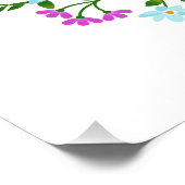 花の枠のポスターのモノグラムカスタム ポスター (コーナー)