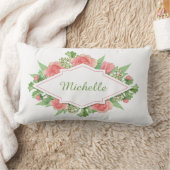 花の枠の装飾用クッション ランバークッション (ブランケット)