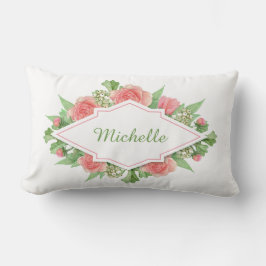 花の枠の装飾用クッション ランバークッション