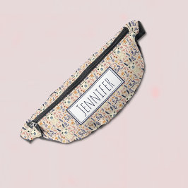 花の柄の名前のBoho Llama ファニーパック