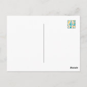 花の柄の幸せ引用文 ポストカード (裏面)