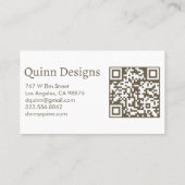 花の柄エレガント植物秩序ありがとう 名刺 (裏面)