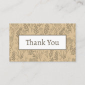 花の柄エレガント植物秩序ありがとう 名刺 (正面)