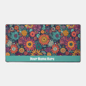 花の柄、花束カラフル。 デスクマット (正面)