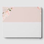 花の柔らかい紫と灰色の効果 ゲストブック (裏面)