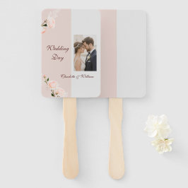 花の柔らかい紫と灰色の効果 ハンドファン