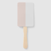 花の柔らかい紫と灰色の効果 ハンドファン (裏面)