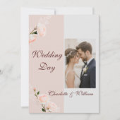 花の柔らかい紫色の効果 招待状 (正面)