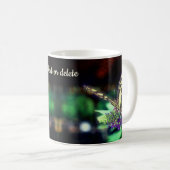 花の柔らかい蝶パーソナライズされた コーヒーマグカップ (正面右)