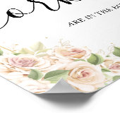 花の栓がいくつあるか? ブライダルシャワーゲームの看板 ポスター (角)