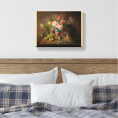 花の桃と葡萄とビバスチルライフ キャンバスプリント (インサイチュ (寝室))