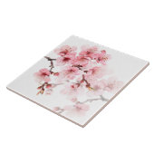 花の桜のピンクと白 タイル (側面)