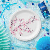 花の桜のピンクと白 ペーパープレート (パーティー)