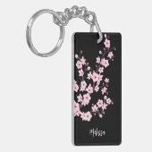花の桜のモノグラム キーホルダー (正面左)