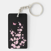 花の桜のモノグラム キーホルダー (裏面)