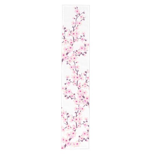 花の桜の花 ミディアムテーブルランナー (正面)