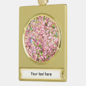 花の梅 ゴールドプレートバナーオーナメント (左)