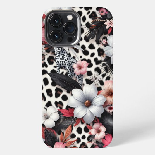 花の森のトラ iPhoneケース (裏面)