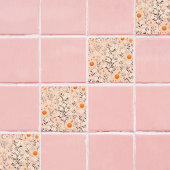 花の植物性のオレンジ タイル