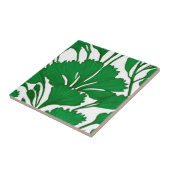 花の植物性エメラルドグリーン タイル (側面)