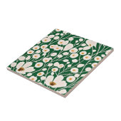 花の植物性エメラルドグリーン タイル (側面)