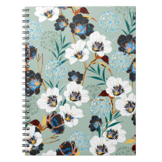 花の植物性ヴィンテージ花柄 ノートブック