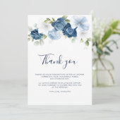 花の植物水彩画 ブライダルシャワー サンキューカード (スタンド正面)