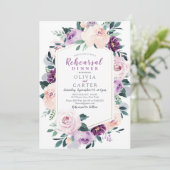 花の植物紫色の結婚リハーサル 招待状 (スタンド正面)