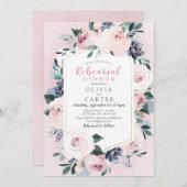 花の植物赤面フローラリハーサル夕食 招待状 (正面/裏面)