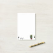 花の植物 ママ 付箋紙 ポストイット (デスク上)