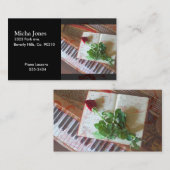 花の楽譜集はピアノに上がりました 名刺 (正面/裏面)