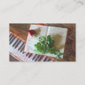 花の楽譜集はピアノに上がりました 名刺 (裏面)
