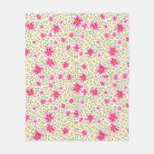 花の模様が花を邪魔 フリースブランケット (正面)