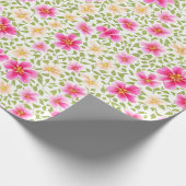 花の模様が花を邪魔 ラッピングペーパー (角)